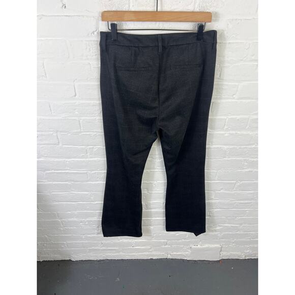 Kut from the Kloth Women's Mid Rise Plaid Dress Pant Bootcut Leg Black Size 10 - Picture 3 of 5
